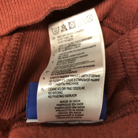 Reebok rare design vintage pullover crew neck Rusty brown colour ripped fabric - Picture 6 of 8